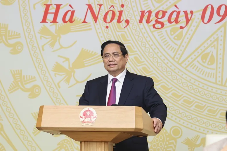 Thủ tướng Phạm Minh Chính nhấn mạnh yêu cầu nêu cao tinh thần trách nhiệm, quyết tâm phải cao, nỗ lực phải lớn, hành động quyết liệt, làm việc nào dứt việc đó, làm việc nào ra việc đó trong công tác này - Ảnh: VGP/Nhật Bắc