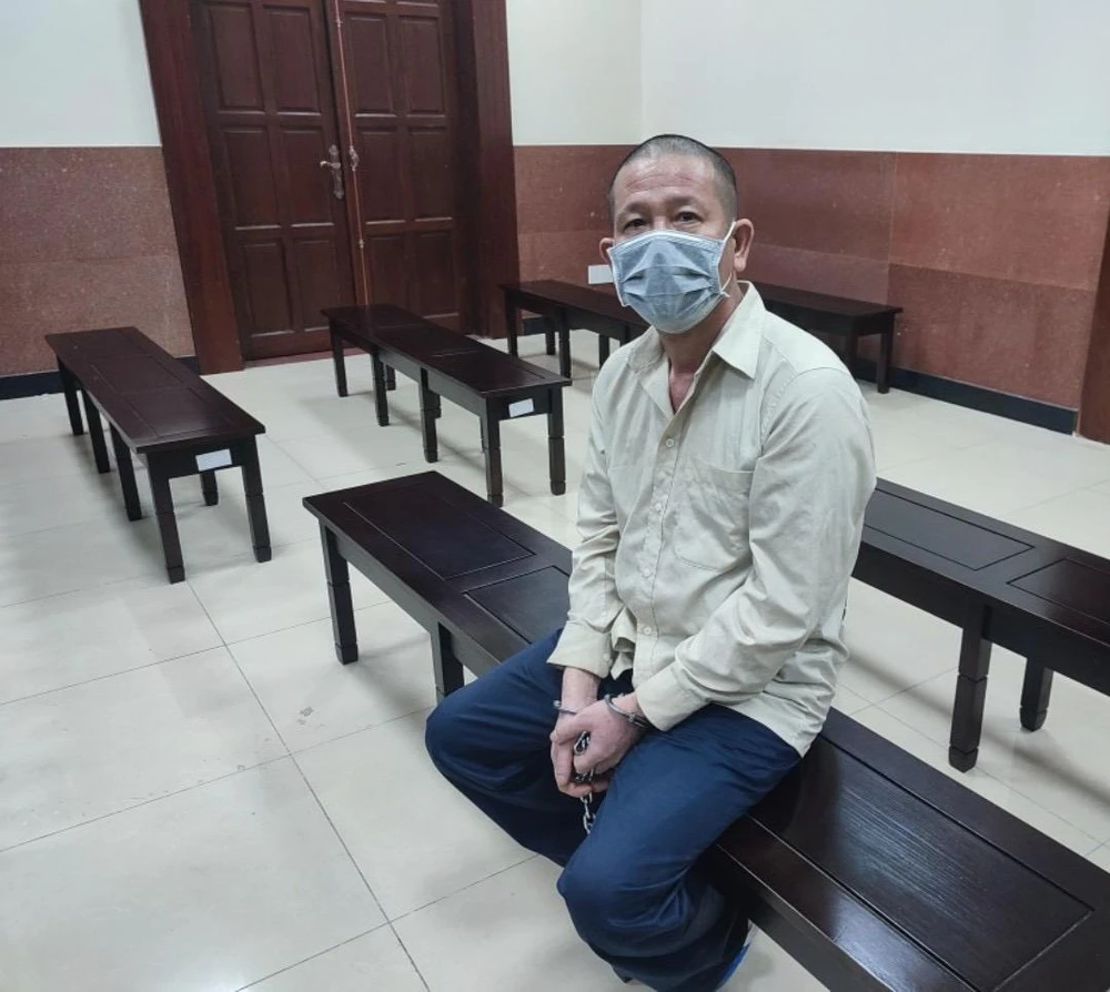 Bị cáo Nguyễn Sỹ Hải tại toà. Ảnh NGUYỄN THÀNH