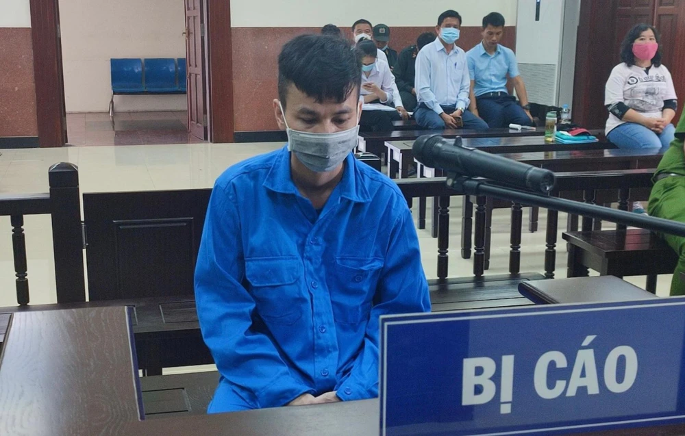 Bị cáo Lê Văn Cường tại TAND Cấp cao tại TP.HCM ngày 13-5. Ảnh NGUYỄN THÀNH