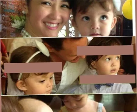 Trước đó, Hồng Nhung từng chia sẻ về các con: Hồng Nhung: “Tôm và Tép nhỏ bé giống mẹ, hôm nay đã bắt đầu toét miệng cười thành tiếng, mặt mũi rạng rỡ khi thấy hai người lớn thân thuộc nhất của mình. Bé trai mũi cao, tóc đen. Bé gái mũi tẹt, tóc vàng. Nhìn những cử chỉ đáng yêu của chúng, vợ chồng tôi như muốn tan thành nước”. Hình ảnh hiếm hoi cánh săn ảnh chụp được khi Hồng Nhung cho hai con đi siêu thị.