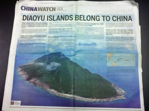 Quảng cáo "Điếu Ngư của Trung Quốc" trên New York Times