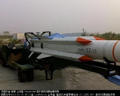 Tên lửa YJ-12 của Trung Quốc.