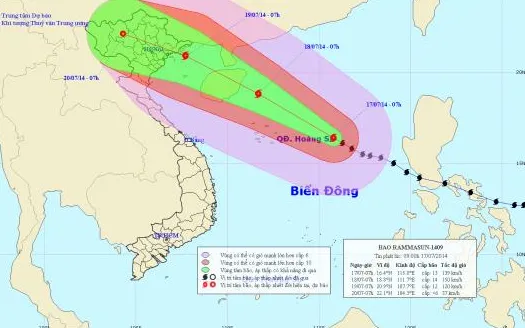 Tâm bão số 2 cách Hoàng Sa 390km, gió giật cấp 16 ảnh 1