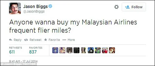 Đùa cợt về vụ máy bay MH17, diễn viên Mỹ bị “ném đá” dữ dội ảnh 1