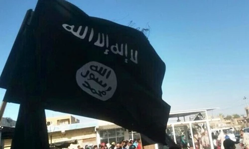 Lá cờ được sử dụng bởi Nhà nước Hồi giáo tự xưng IS. Ảnh:AP BN-EI226-0829IS-G-201408292015-4104-7240