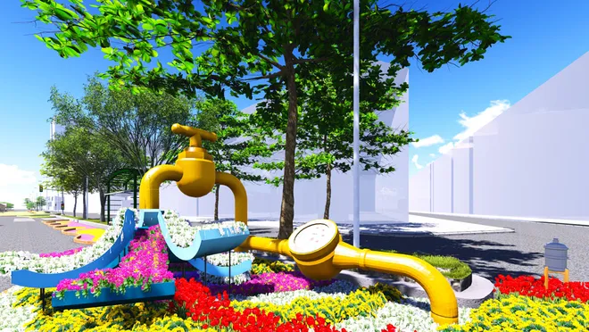 Phối cảnh đường hoa Tết Ất Mùi 2015 tại Sài Gòn ảnh 5