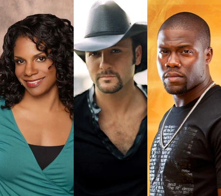 Nữ diễn viên Audra McDonald. Nam ca sĩ kiêm diễn viên Tim McGraw. Nam diễn viên Kevin Hart.