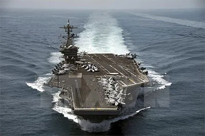 Tàu sân bay USS Theodore Roosevelt. (Nguồn: TTXVN)