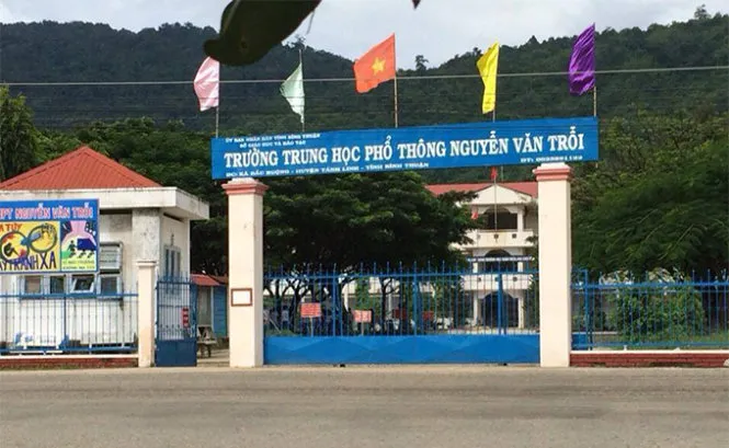 Trường THPT Nguyễn Văn Trỗi, nơi có một nam sinh bị tạm giữ - Ảnh: Thiện Trí Trường THPT Nguyễn Văn Trỗi, nơi có một nam sinh bị tạm giữ - Ảnh: Thiện Trí