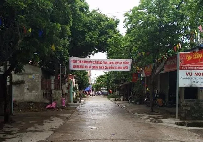 Xe của đoàn đối thoại đã vào thôn Hoành, Đồng Tâm ảnh 1