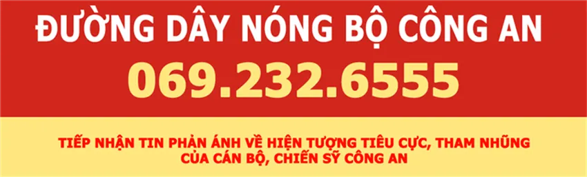 Đường dây nóng Bộ Công an tiếp nhận phản ánh xây dựng lực lượng CAND. Ảnh: Bộ Công an