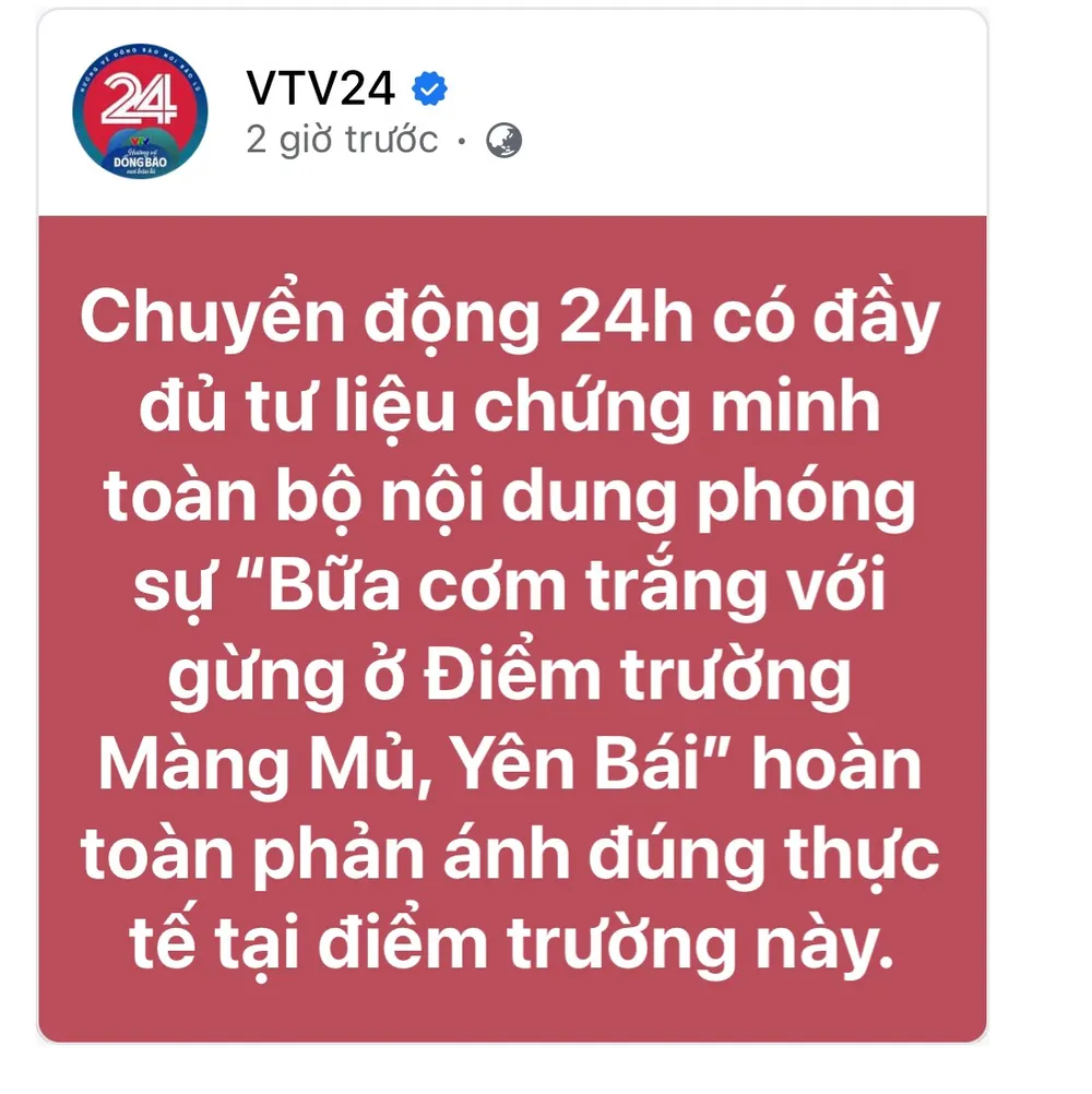Nội dung trên trang fanpage chính thức của Trung tâm Tin tức VTV24 ngày 29-9. IMG_20240929_142831.jpg