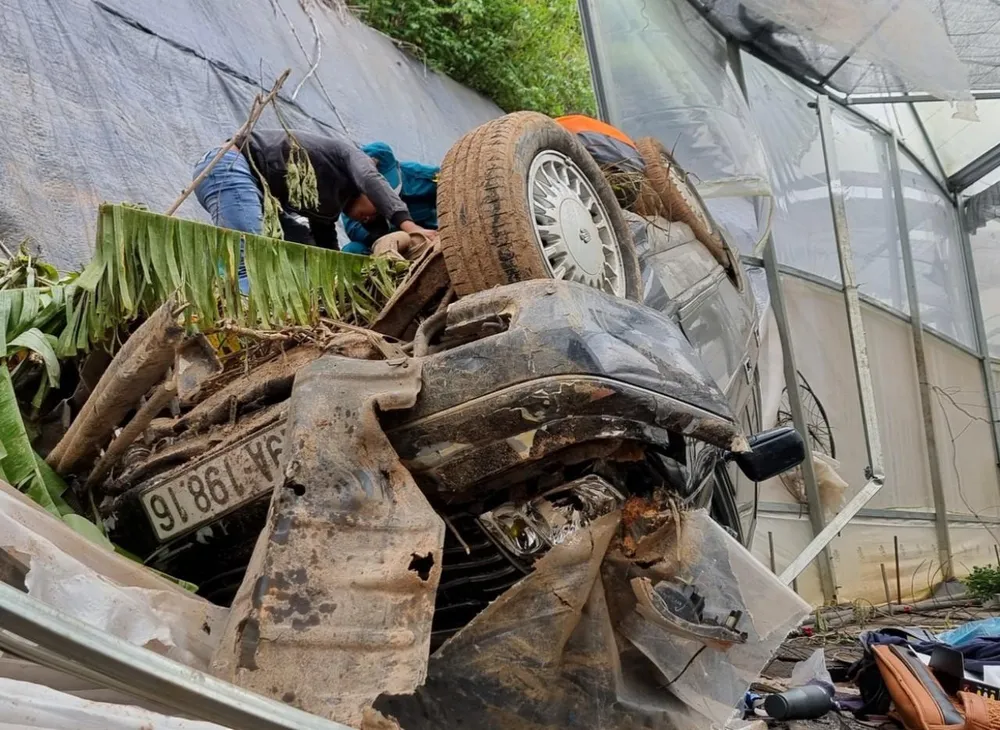 Hiện trường vụ tai nạn (Ảnh C.A)