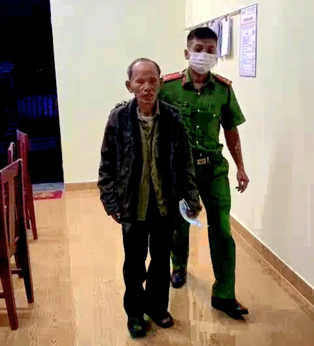 Sau 25 năm núp dưới vỏ bọc của một nông dân, Nguyễn Đặng Ngân bị công an phát hiện, bắt giữ Ảnh: VT