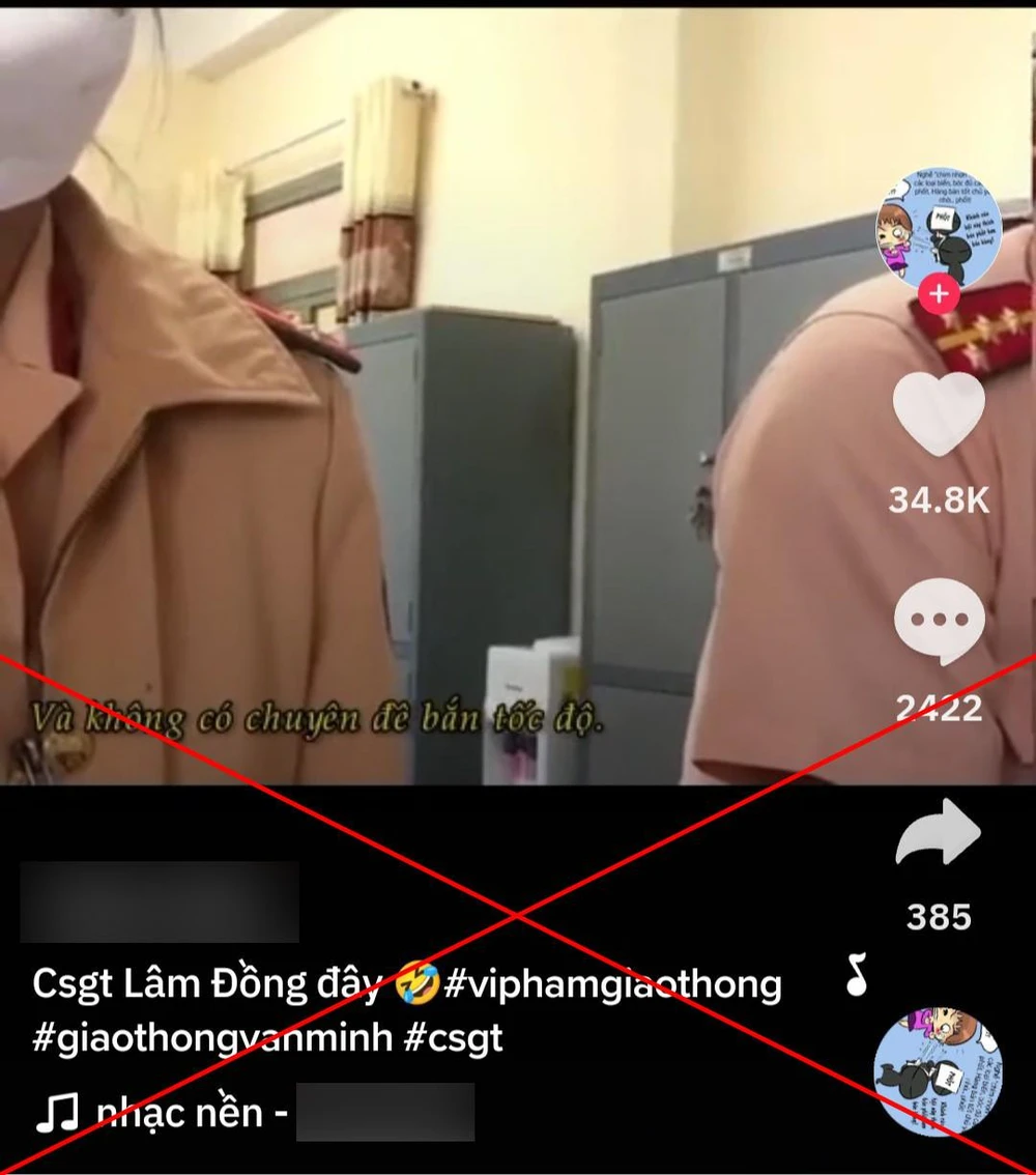 Ông Th bị phạt 5 triệu đồng vì đăng Facebook xúc phạm lực lượng CSGT. Ảnh CA Ông Th bị phạt 5 triệu đồng vì đăng Facebook xúc phạm lực lượng CSGT. Ảnh CA