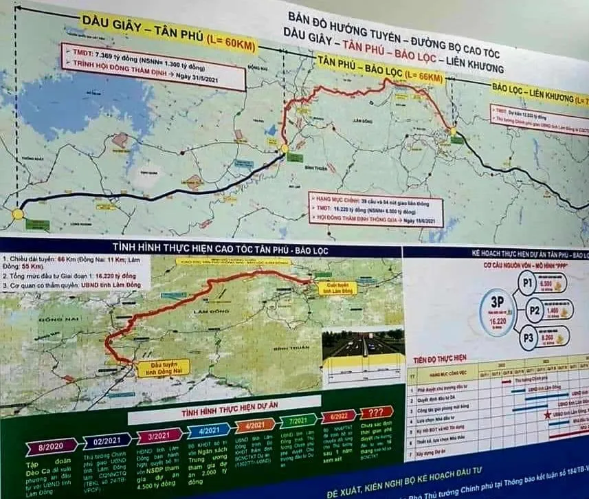 Dự án cao tốc Tân Phú - Liên Khương được xem là một trong những công trình trọng điểm của tỉnh Lâm Đồng. Ảnh VÕ TÙNG