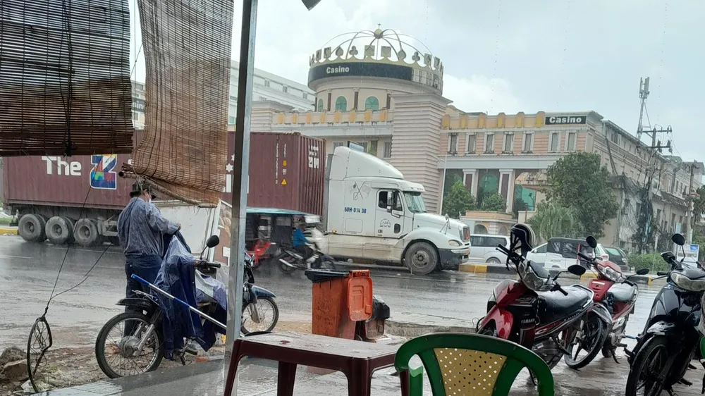 Casino ở TP Bavet - nơi nhiều công dân Việt Nam tháo chạy chiều 17-9. Ảnh TQ