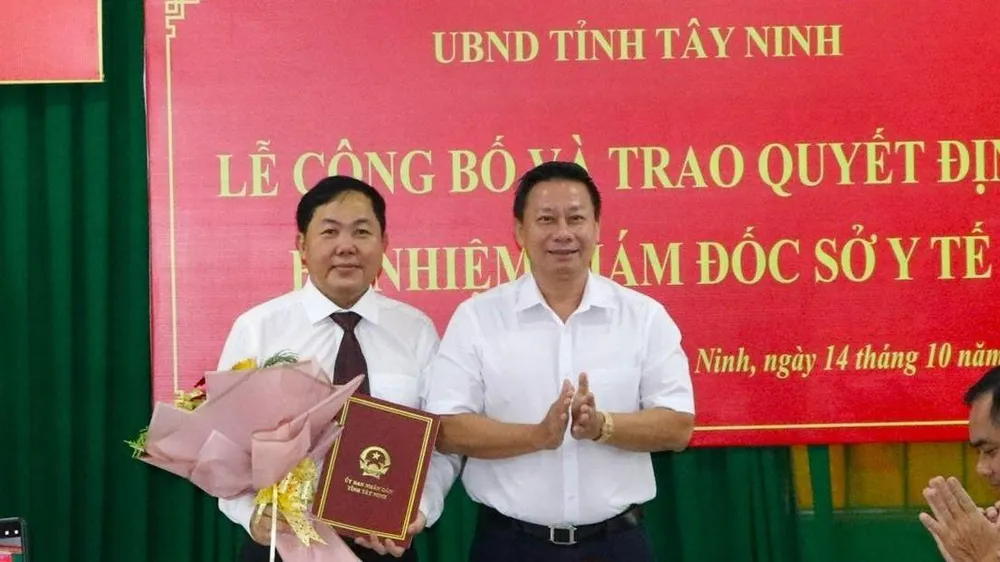 Tân Giám đốc Sở Y tế Trương Văn Hùng. Ảnh THANH HOA