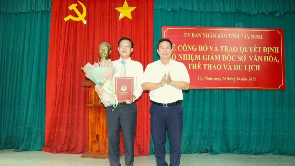 Tân Giám đốc Sở Văn hoá, Thể thao và Du lịch Trần Anh Minh. Ảnh THANH HOA