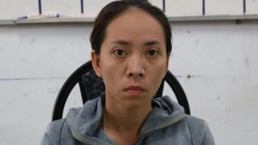 Mai Thị Chi tại cơ quan công an. Ảnh CACC Mai Thị Chi tại cơ quan công an. Ảnh CACC