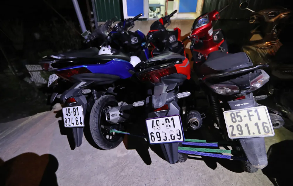 Công an TP Đà Lạt thu hồi hàng chục xe máy. Ảnh: CT Công an TP Đà Lạt thu hồi hàng chục xe máy. Ảnh: CT