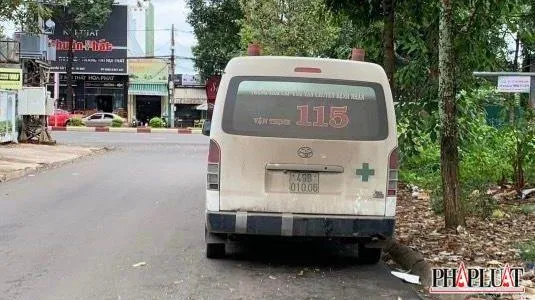 Chiếc xe cứu thương bị Thành lấy trộm. Ảnh: VT