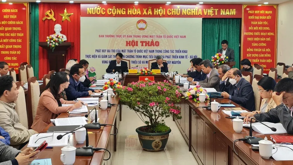 Trung ương MTTQ Việt Nam tổ chức Hội thảo tại tỉnh Lâm Đồng. Ảnh: VÕ TÙNG Trung ương MTTQ Việt Nam tổ chức Hội thảo tại tỉnh Lâm Đồng. Ảnh: VÕ TÙNG