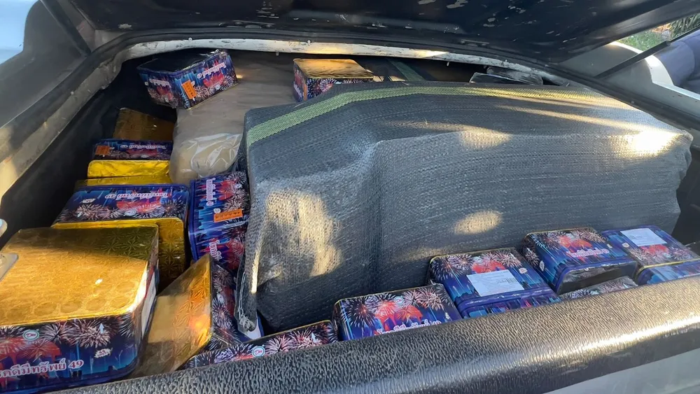 Gần 700 kg pháo công an bắt giữ. Ảnh: VT Gần 700 kg pháo công an bắt giữ. Ảnh: VT