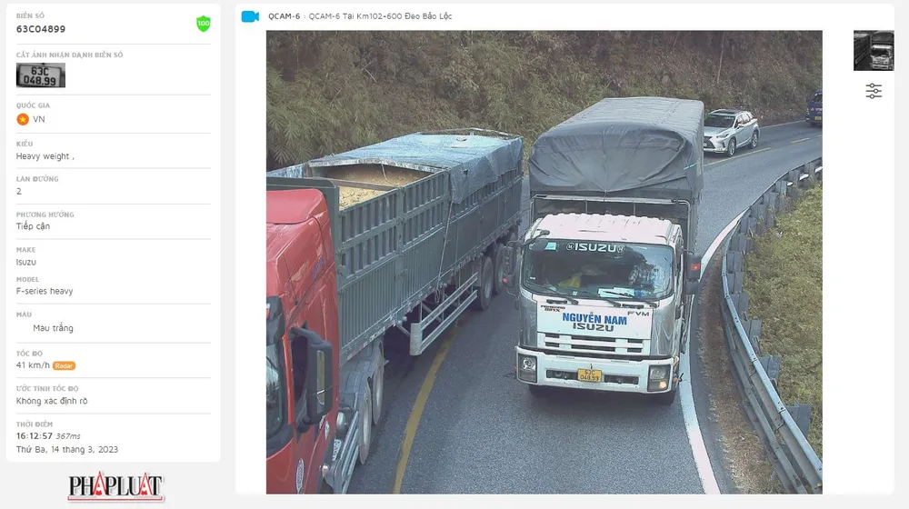 camera phạt nguội đèo bảo lộc