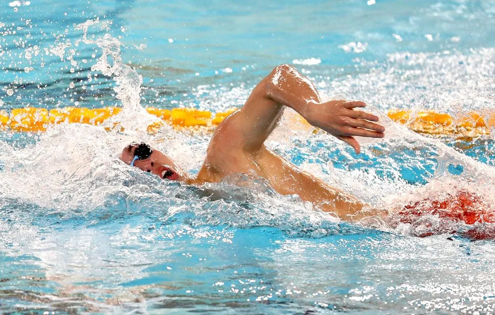 Không nhiều thành tích kỳ vọng đoạt HCV ở sân chơi châu Á như thành tích của tay bơi Huy Hoàng. Ảnh: ANH PHƯƠNG