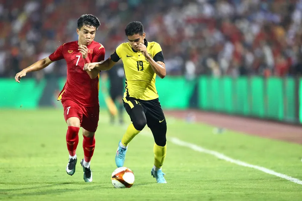 Tái đấu U-23 Việt Nam - U-23 Malaysia sẽ khó có 90 phút cân sức như bán kết SEA Games 31. Ảnh: ANH PHƯƠNG Tái đấu U-23 Việt Nam - U-23 Malaysia sẽ khó có 90 phút cân sức như bán kết SEA Games 31. Ảnh: ANH PHƯƠNG