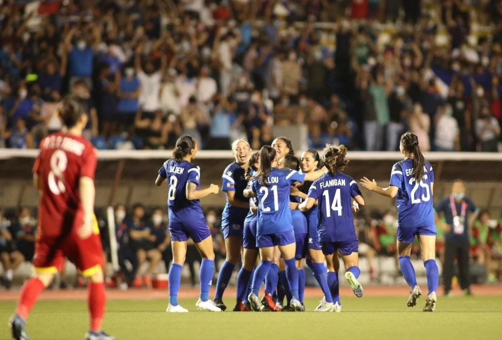 Tuyển nữ Philippines lần đầu tiên đại thắng tuyển nữ Việt Nam 4-0. Ảnh: AFF