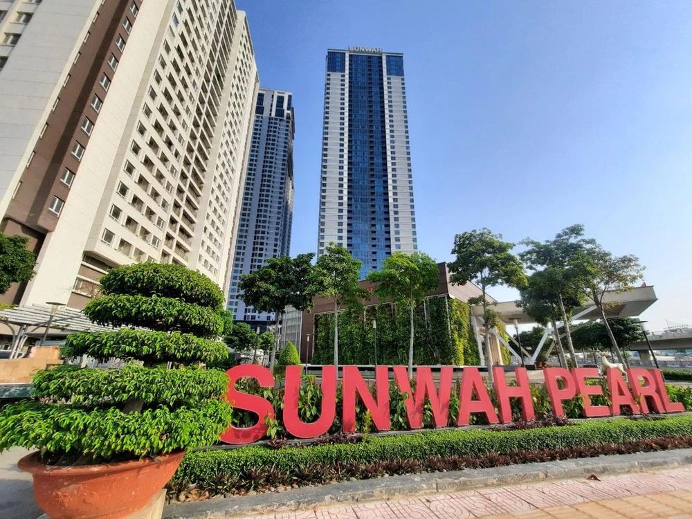 Dự án Sunwah Pearl do Công ty Bay Water làm chủ đầu tư tại 90 Nguyễn Hữu Cảnh (quận Bình Thạnh, TP.HCM). Ảnh: MINH CHUNG