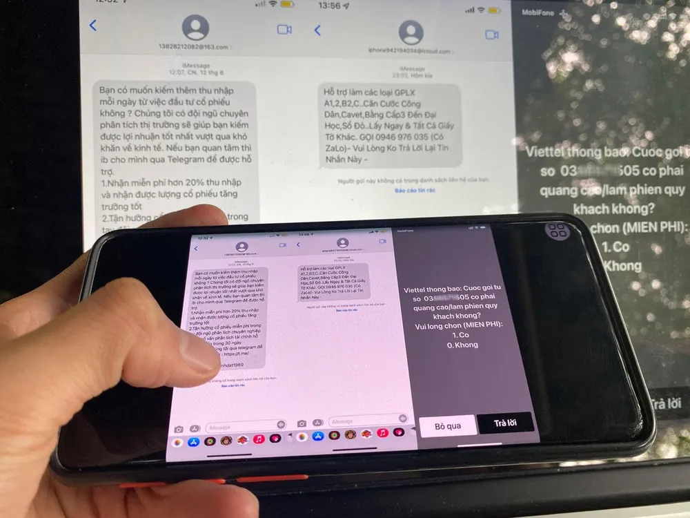 Hiện nay, có nhiều nguồn phát tán tin nhắn rác sử dụng địa chỉ email khiến người dùng gặp không ít phiền toái. Ảnh: HỮU ĐĂNG Hiện nay, có nhiều nguồn phát tán tin nhắn rác sử dụng địa chỉ email khiến người dùng gặp không ít phiền toái. Ảnh: HỮU ĐĂNG