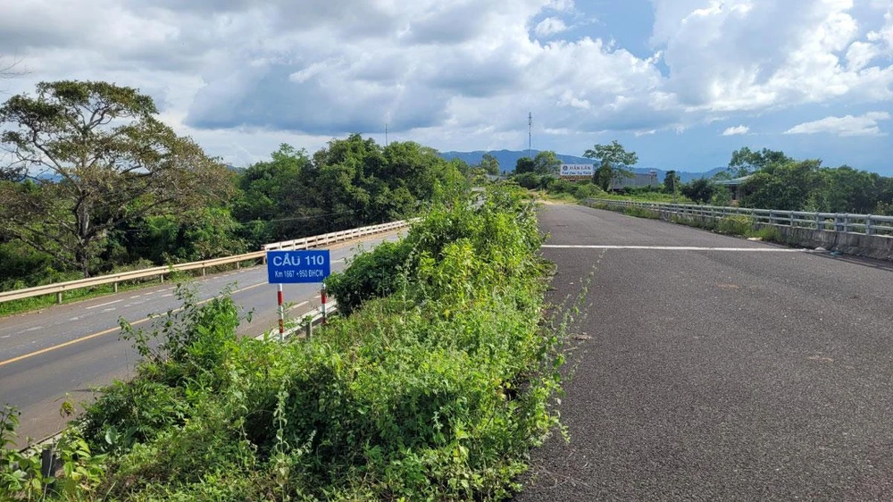 Cầu 110 ở địa phận tỉnh Gia Lai đã hoàn thiện. Ảnh: VŨ LONG