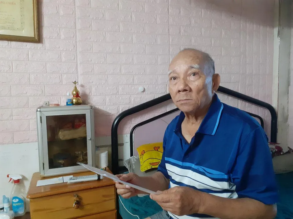 Cụ Đỗ Duy Phương mong được bồi thường công bằng. Ảnh: HT
