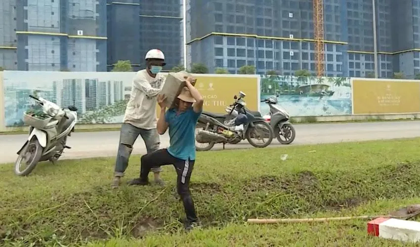 Công tác cắm cọc dự án đường vành đai 3 đã hoàn thành vào tháng 10-2022. Ảnh: ĐT Công tác cắm cọc dự án đường vành đai 3 đã hoàn thành vào tháng 10-2022. Ảnh: ĐT