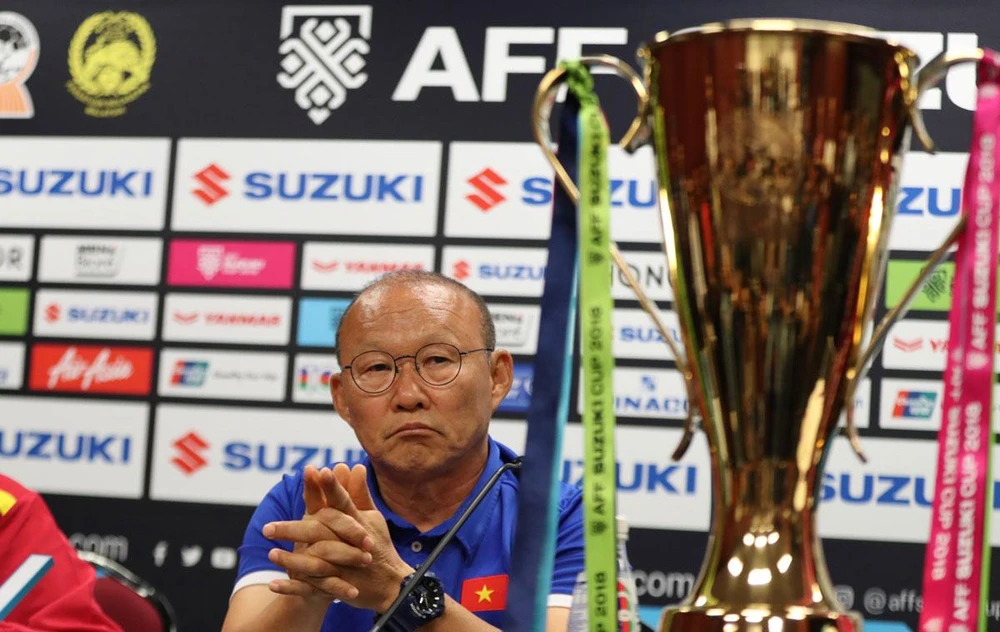 AFC đánh giá rất cao HLV Park Hang-seo, người đã đưa đội tuyển Việt Nam vô địch AFF Cup 2018. Ảnh: ANH ĐỒNG