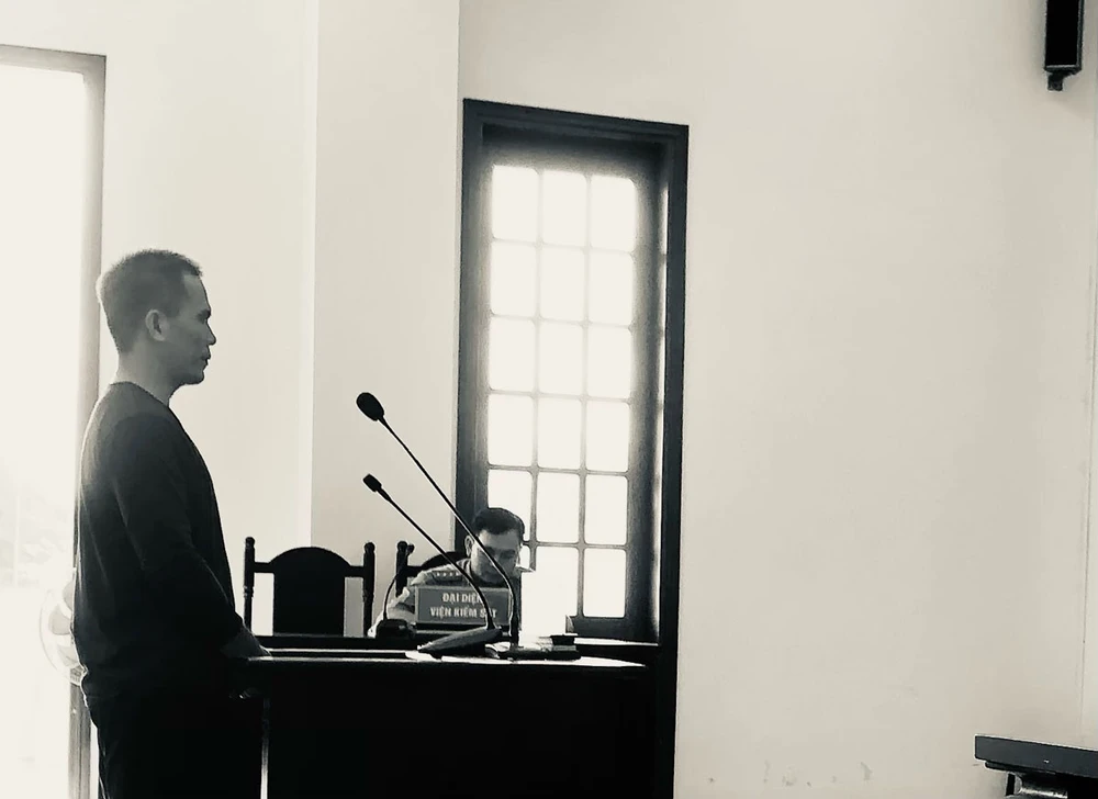 Bị cáo Thăm tại phiên tòa phúc thẩm ngày 17-1. Ảnh: NHẪN NAM