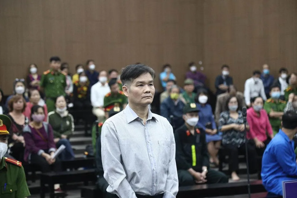 Bị cáo Phạm Thanh Hải tại tòa. Ảnh: BT Bị cáo Phạm Thanh Hải tại tòa. Ảnh: BT