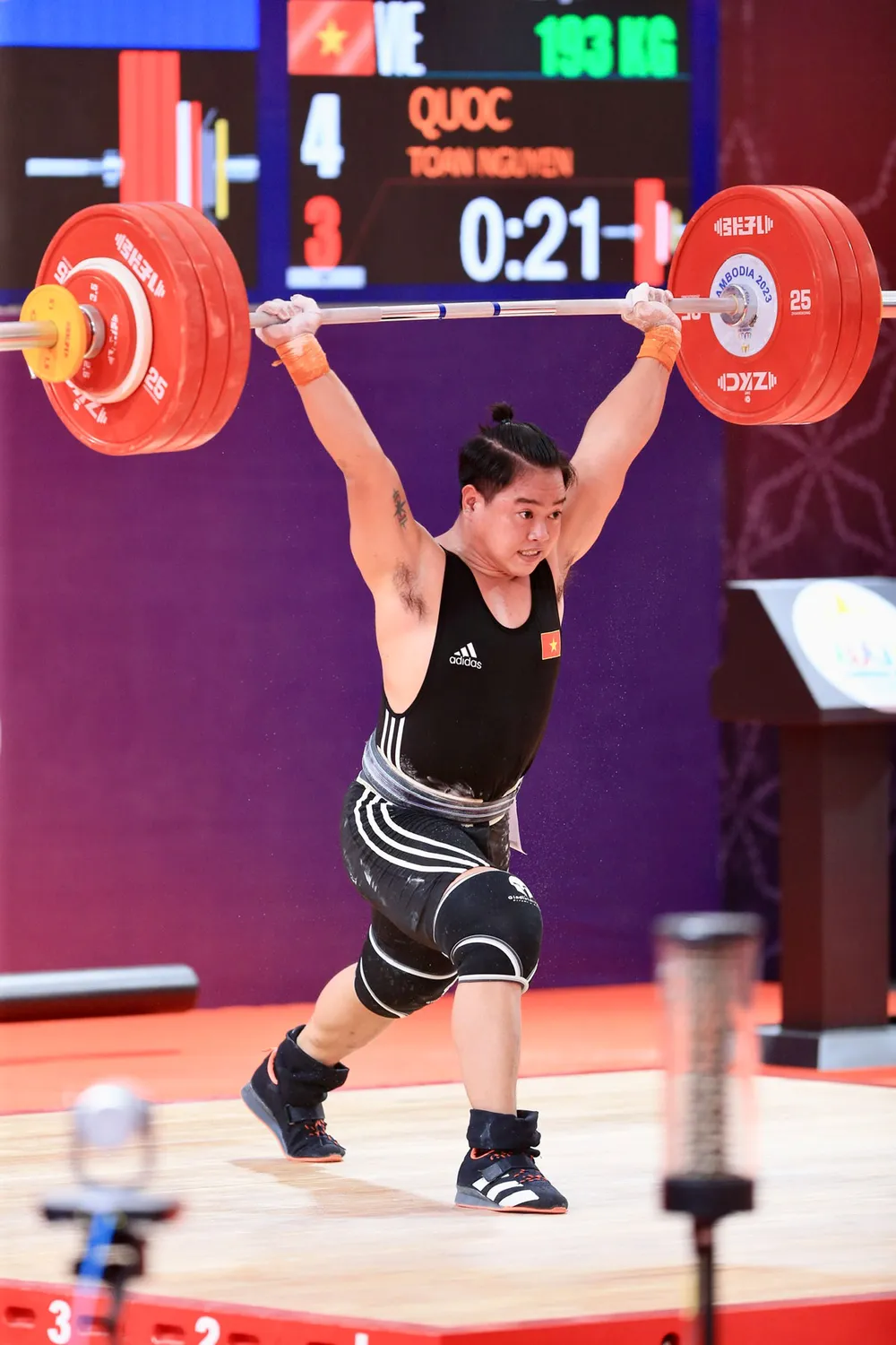 Chàng trai Bạc Liêu 31 tuổi Nguyễn Quốc Toàn mang HCV về cho cử tạ Việt Nam và ba lần thiết lập kỷ lục SEA Games. Ảnh: PHƯƠNG NGHI