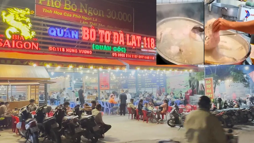 Nhân viên của quán chế biến vú heo thành nầm bò cho thực khách thưởng thức. Ảnh: MINH HẬU Nhân viên của quán chế biến vú heo thành nầm bò cho thực khách thưởng thức. Ảnh: MINH HẬU