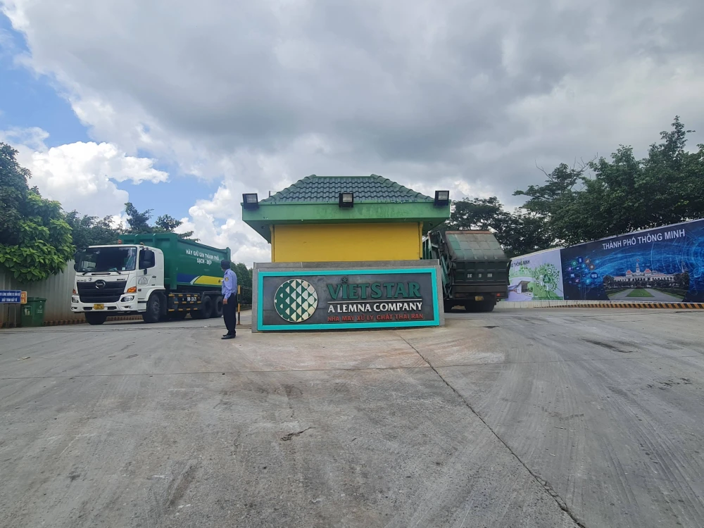 Nhà máy chuyển đổi công nghệ xử lý rác của Công ty CP Vietstar. Ảnh: NGUYỄN CHÂU