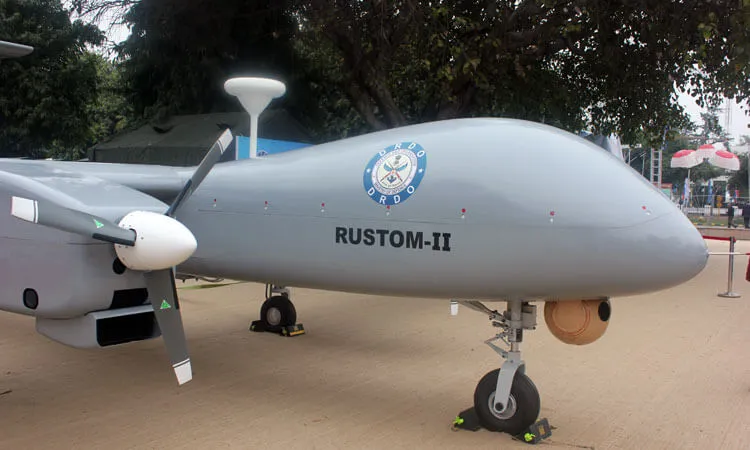 UAV Rustom II do Ấn Độ sản xuất. Ảnh: AIR POWER ASIA