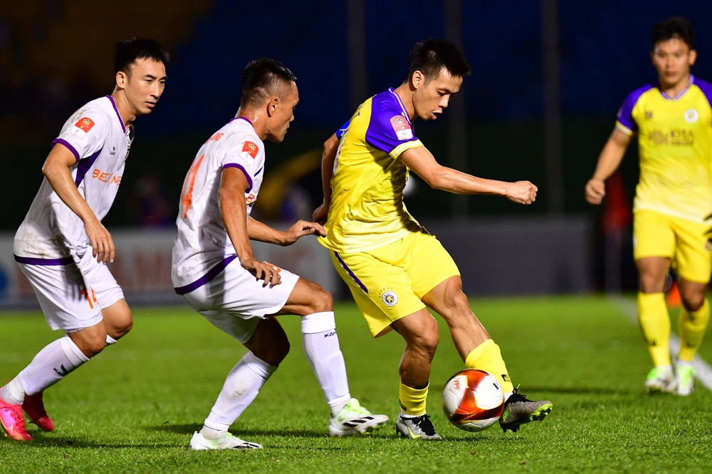 Hà Nội FC vừa có chiến thắng trong trận đá bù V-League với B. Bình Dương, sau đó lên đường sang Hàn Quốc. Ảnh: ANH PHƯƠNG 15_hanoi_AFC Champions League HQ_28_NOV_2023_290.jpg
