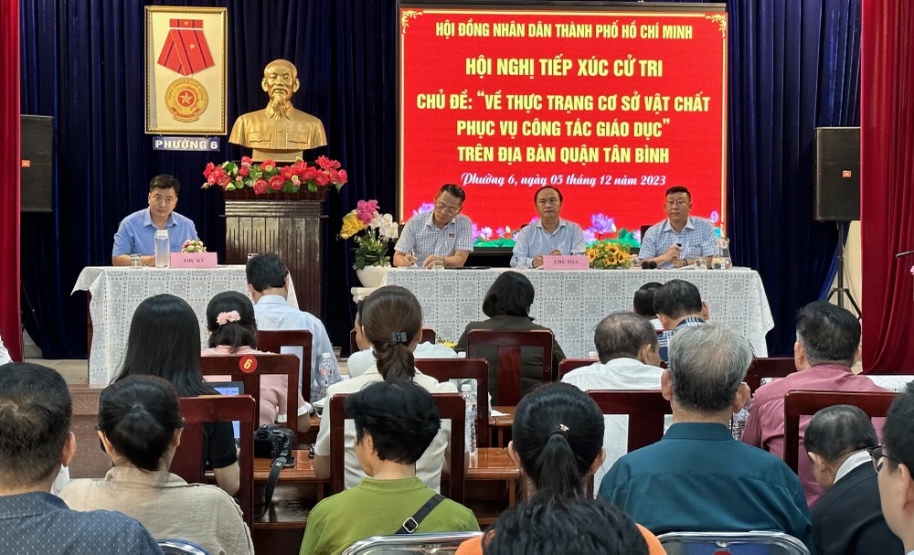 Cử tri Tân Bình: Sớm xây dựng 3 trường học đạt chuẩn