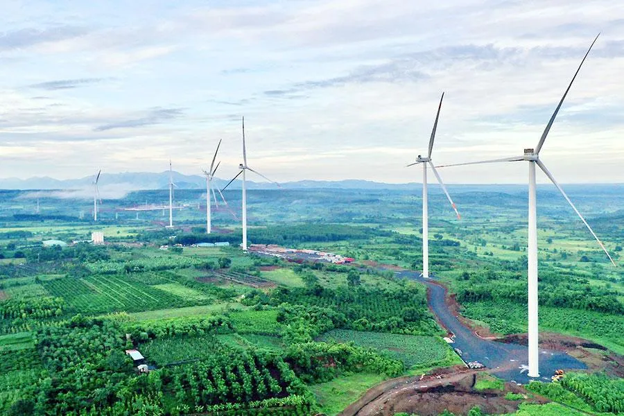 Một trong những lĩnh vực đón nhiều vốn đầu tư lớn tại Gia Lai là về năng lượng. Hiện tỉnh có 16 dự án điện gió. Ảnh: LÊ KIẾN