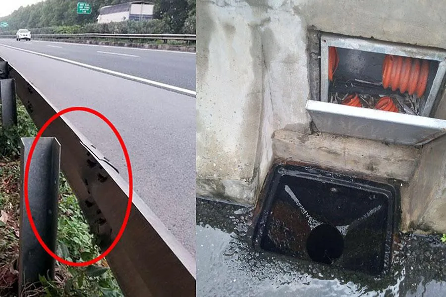 Nắp chắn rác cao tốc Bến Lức - Long Thành và hộp đệm hộ lan cao tốc Cầu Giẽ - Ninh Bình bị trộm.