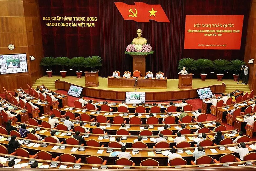 Ngày 30-6, Tổng bí thư Nguyễn Phú Trọng chủ trì Hội nghị toàn quốc tổng kết 10 năm công tác đấu tranh phòng chống tham nhũng, tiêu cực. Ảnh: TTXVN Ngày 30-6, Tổng bí thư Nguyễn Phú Trọng chủ trì Hội nghị toàn quốc tổng kết 10 năm công tác đấu tranh phòng chống tham nhũng, tiêu cực. Ảnh: TTXVN