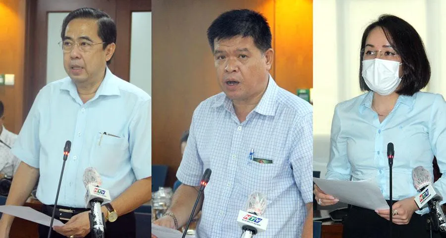 Từ trái qua: Ông Nguyễn Văn Lâm, ông Bùi Hòa An, bà Lê Thiện Quỳnh Như phát biểu tại buổi họp báo. Ảnh: LÊ THOA Từ trái qua: Ông Nguyễn Văn Lâm, ông Bùi Hòa An, bà Lê Thiện Quỳnh Như phát biểu tại buổi họp báo. Ảnh: LÊ THOA